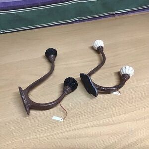 Vintage Art Deco Wicker Wall Coat Hangers